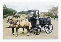 art print of Bromo Seltzer medicine being delivered in horse pulled wagon