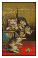 art print of an antique ad for Carters little liver pills with playing kittens