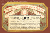 art print of an Epuable la Premier Cigar Factory antique label