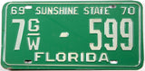 1969 - 70 Florida heavy equipment license plate in excellent minus condition