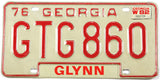 1982 Georgia car license plate grading very good plus Glynn county