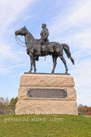 art print of General George Meade on Old Baldie equestrian monument
in Gettysburg PA