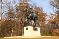 art print of equestrian statue of Major Sedgwick in Gettysburg National Military park