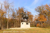 art print of general sedgwick statue on rounded hill in Gettysburg National Military park