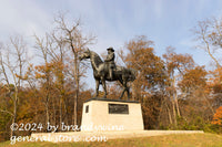 art print of General Sedwick monument at sunset in Gettysburg National park