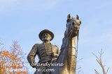 art print of close up of General Sedgwick torso and Handsome Joe's head on Gettysburg battlefield