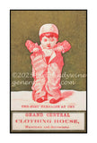 art print of Grand Central Clothing House antique ad with small boy