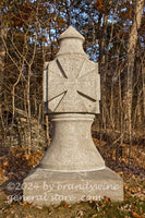 art print of 5th Army Corps headquarters marker in Gettysburg national park