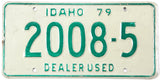 1979 Idaho dealer license plate grading very good plus