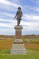 art print of Brigadier General John Gibbon statue at Gettysburg National Park