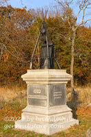 art print of 10th MA infantry monument corner view in Gettysburg National Military Park