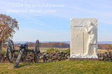 art print of Massachusetts 1st Company Andrew Sharp Shooters monument in Gettysburg