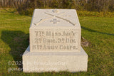 art print of 7th MA infantry monument in Gettysburg National Military Park