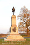 art print of Minnesota monument at sunset in Gettysburg National Military Park