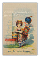 art print of an antique Sea Foam ad with small children