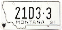 1991 Montana dealer license plate grading very good plus