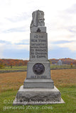 art print of NY 10th Infantry National Zouaves monument in Gettysburg national park