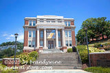 art print of wide angle view of Oglebay Hall on WVU campus