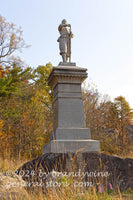 art print of 155th PA infantry monument on Little Round Top in the Gettysburg National Park