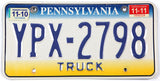 2011 Pennsylvania truck license plate grading excellent minus