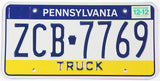 2012 Pennsylvania truck license plate in excellent condition