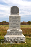 art print of Pennsylvania Bucktail Brigade monument in Gettysburg National Park