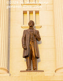 art print of Governor Curtin statue on the Pennsylvania monument in Gettysburg National Military Park