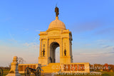 art print of PA monument front from the right at sunset in Gettysburg National park