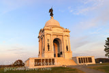 art print of Pennsylvania monument front angle at sunset in Gettysburg National Military Park