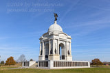 art print of Pennsylvania monument front right angle in Gettysburg National Military Park