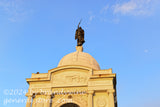 Pennsylvania Monument Goddess of Victory at sunset in Gettysburg National Military Park