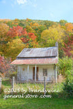 art print of typical Appalachian homestead in Smith Creek WV