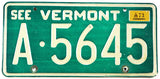 1973 Vermont license plate grading very good plus