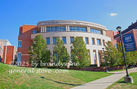 art print of WVU library in Morgantown WV