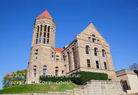 art Print of Stewart Hall Setting High on the Bank at WVU