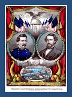 art print of 1864 Democratic Civil War Campaign Poster by Currier and Ives