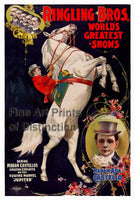 Ringling Brothers Circus Poster with Madam Castello and Jupiter art print