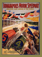 art print of Indianapolis Motor Speedway Advertisement from 1905