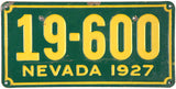 1927 Nevada car license plate grading very good