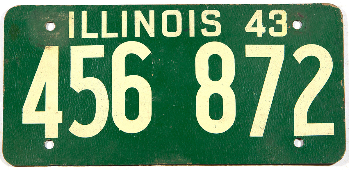 1943 Illinois License Plates