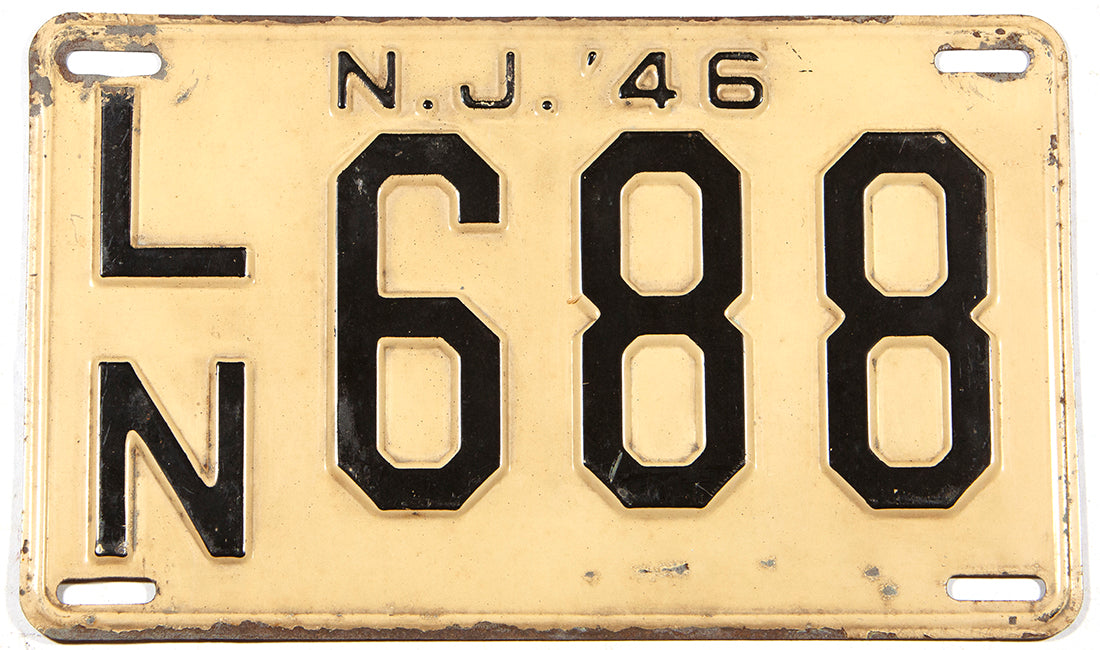 License plate of new jersey. Car number plate. Vector stock