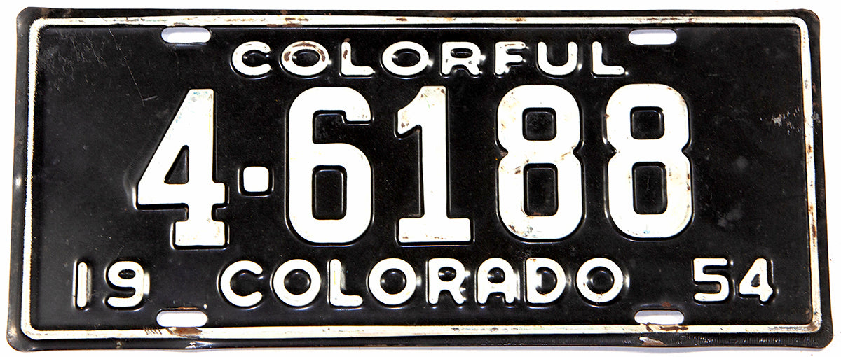 Colorado license plates by the numbers