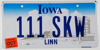 2006 Iowa scenic car license plate with Farm grading excellent