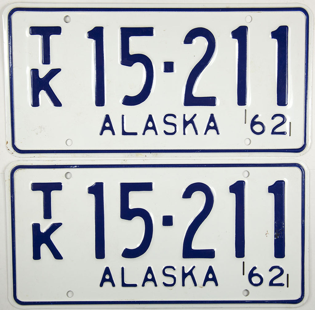 1962 Alaska Truck License Plates | Brandywine General Store