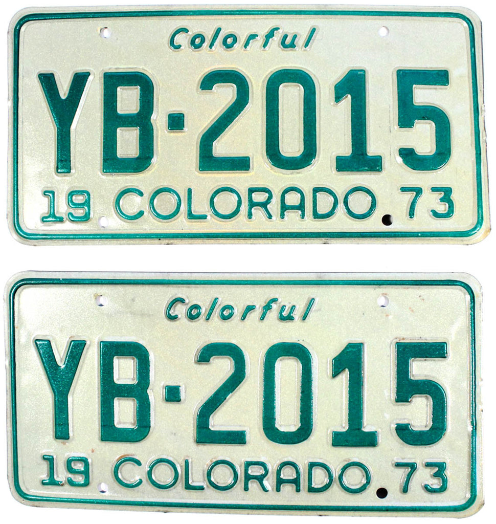 1973 Colorado License Plates | Brandywine General Store