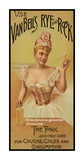 An archival print of an 1888 advertising poster for VanBeils Rye and Rock tonic