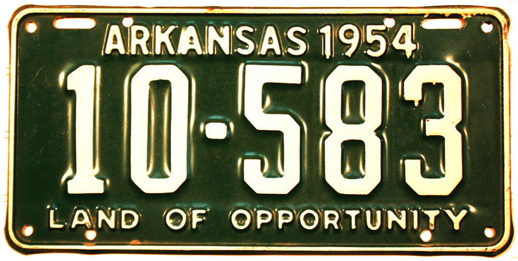 1954 Arkansas License Plate | Brandywine General Store