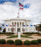 Art Print of the Avenue of Flags at the State Capitol Building in Montgomery Alabama