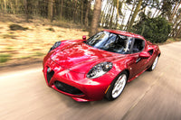 shiny red Alfa Romeo 4C Sports Car Premium Print