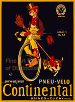 art print of Continental Bicycle Tire Advertising Poster